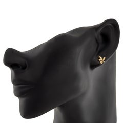 TIFFANY Paloma Picasso Diamond Yellow Gold Olive Leaf Earrings
