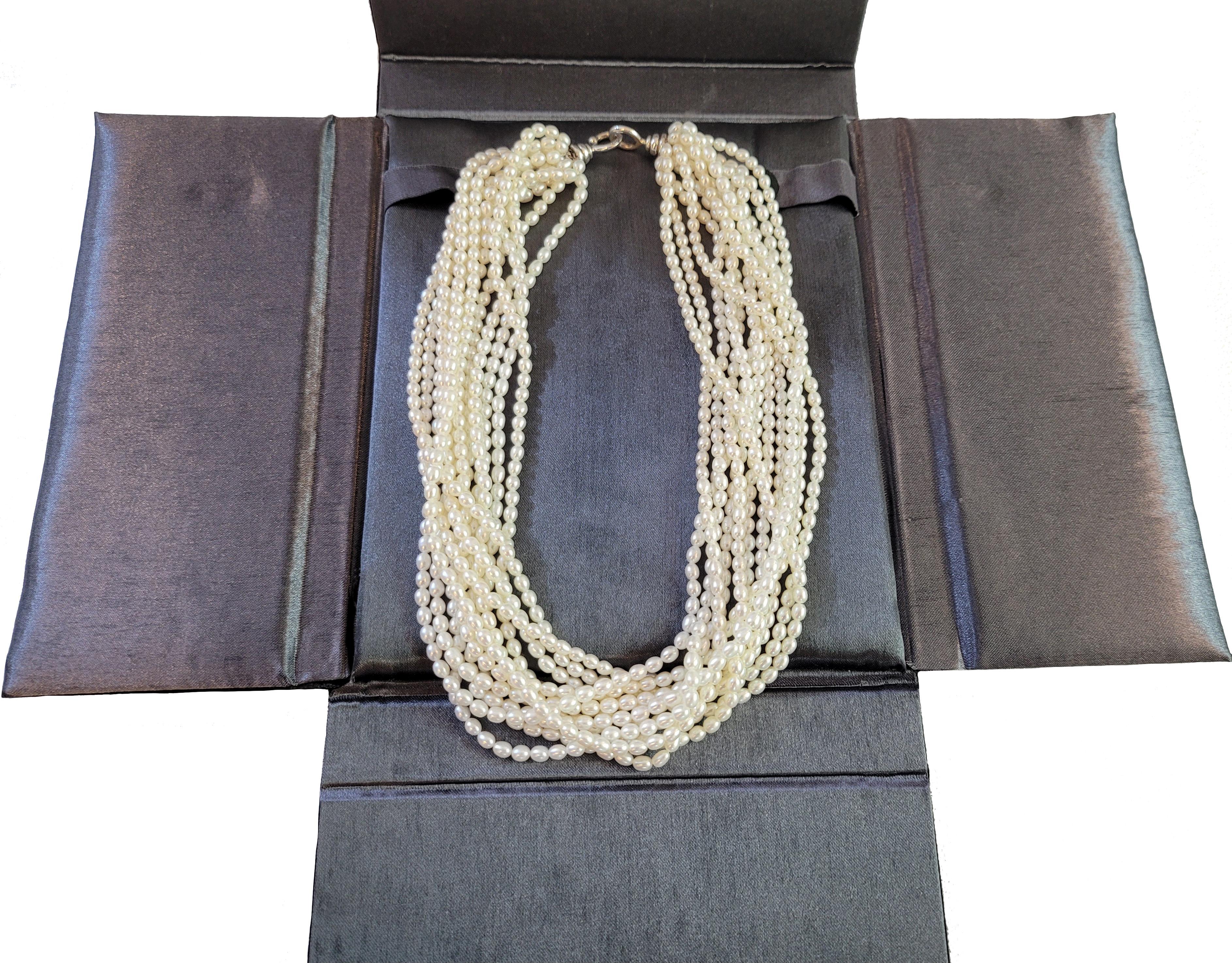 Round Cut Tiffany Paloma Picasso Multi Strand Pearls For Sale
