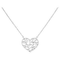Colgante Corazón Hoja de Olivo Tiffany Paloma Picasso - Plata de ley