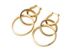 Tiffany Paloma Picasso Yellow Gold Interlocking Hoop Earrings
