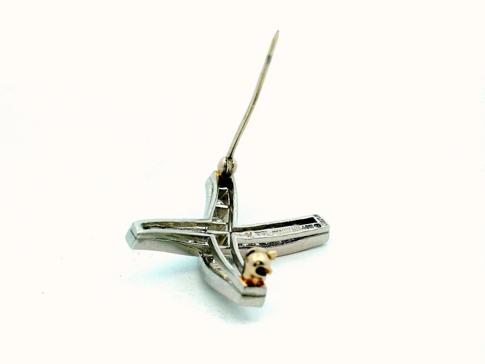 Women's or Men's Tiffany paloma X Pave Brooch For Sale