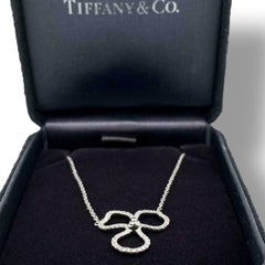 Tiffany & Co. Paper Flowers Open Diamond Pendant in Platinum Size Small
