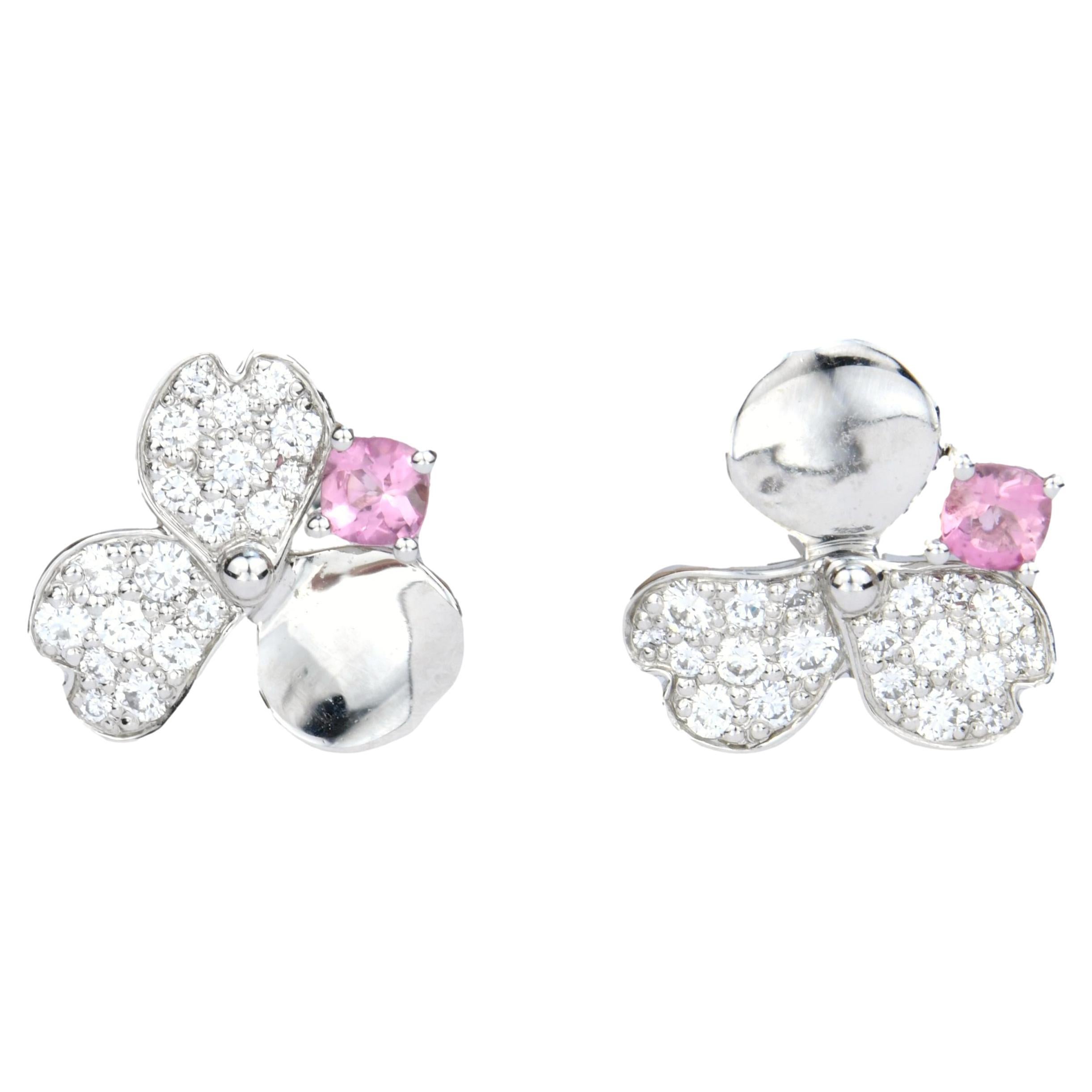 Plat Tiffany Diamond Stud Earrings 0.58TDW | Rich Diamonds