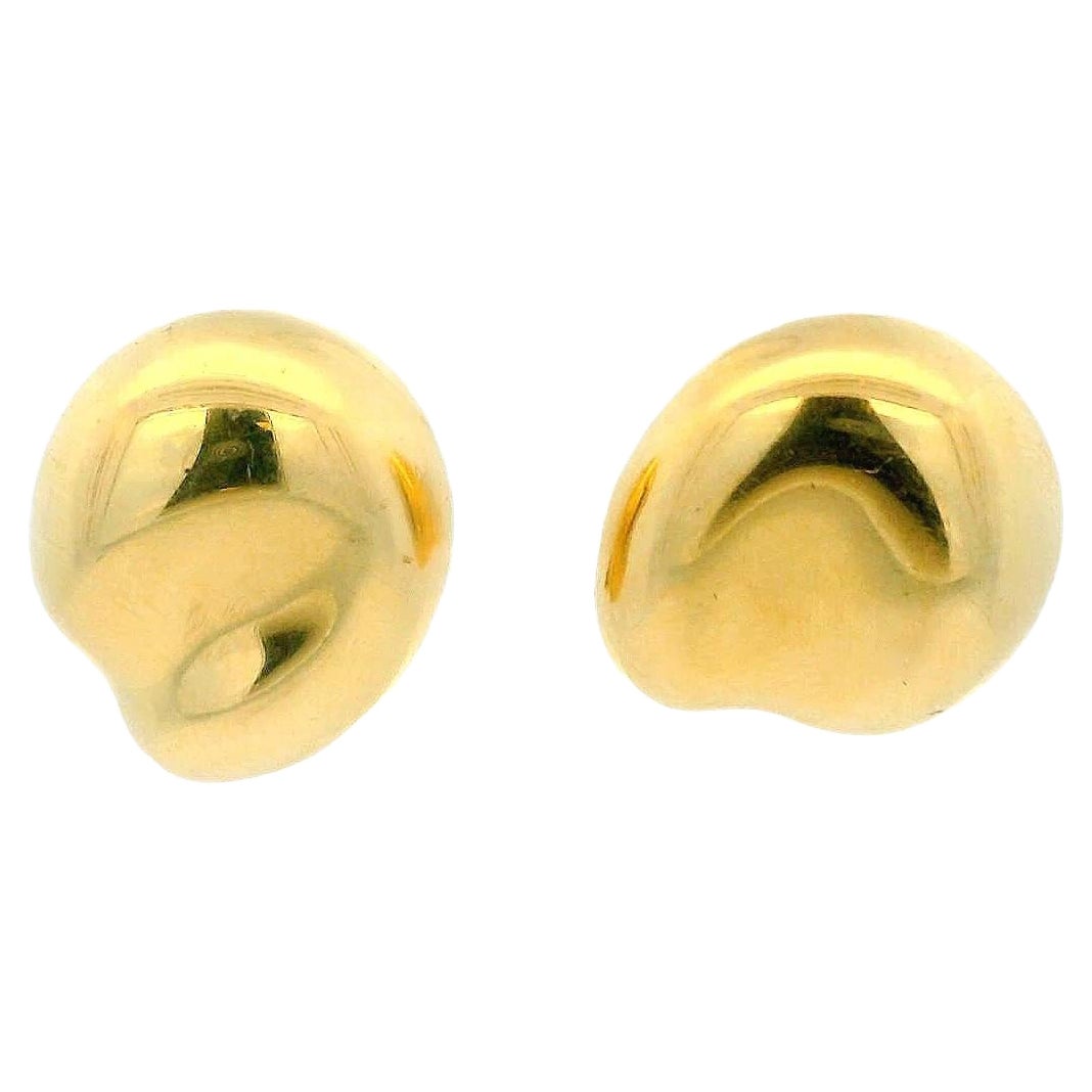 tiffany peretti lg 18k bean earrings