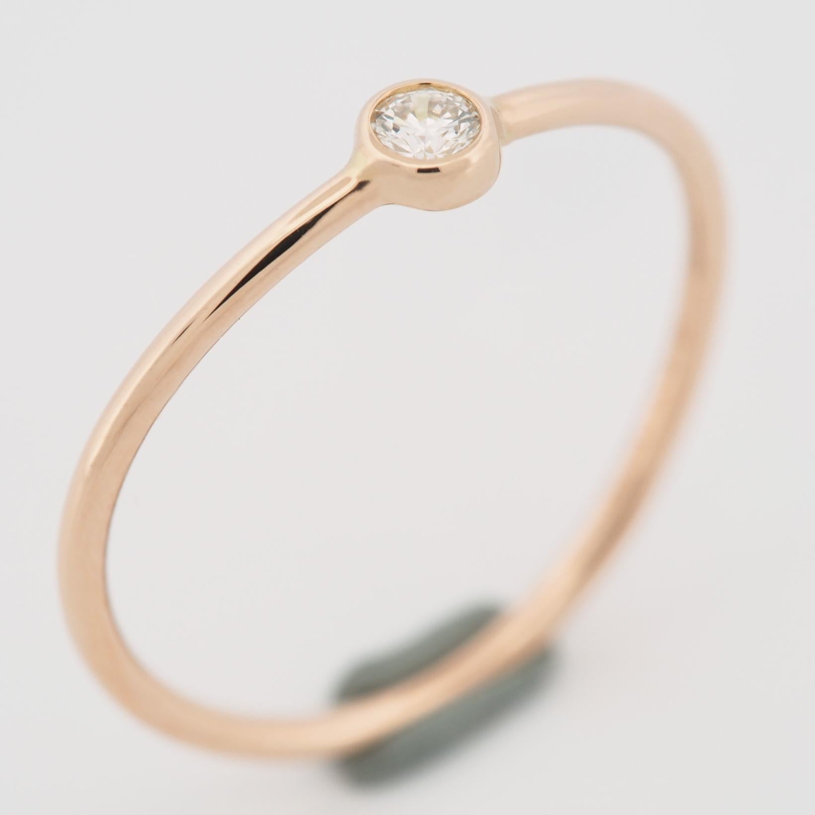 Round Cut Tiffany Peretti Wave Single Row Diamond Ring PG US SIZE 6.0