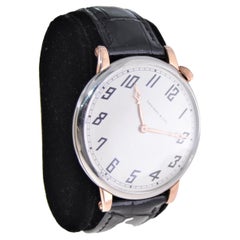 Tiffany Platinum and Rose Gold Oversized Wrist Watch by Touchon, circa 1920s