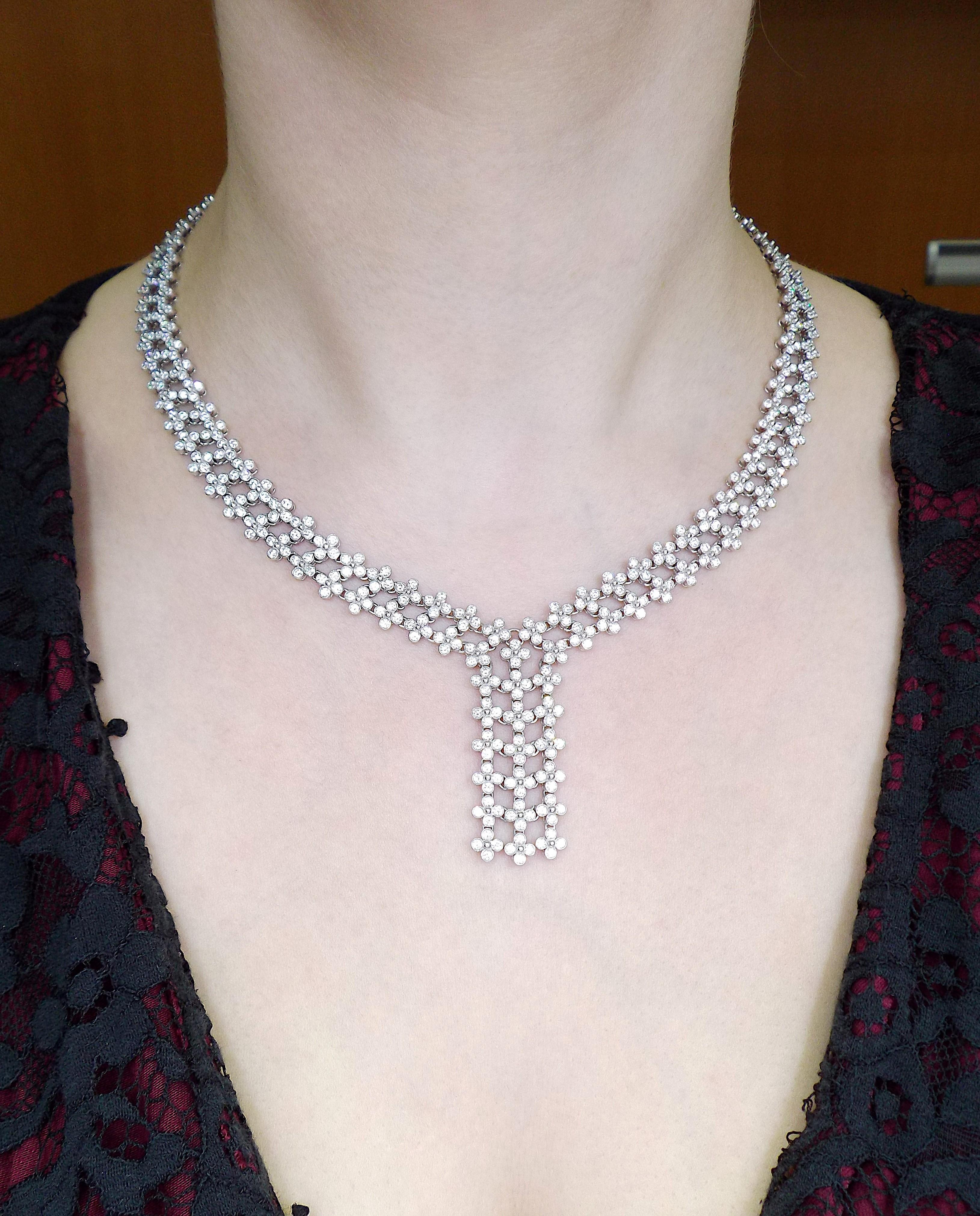 diamond lace necklace