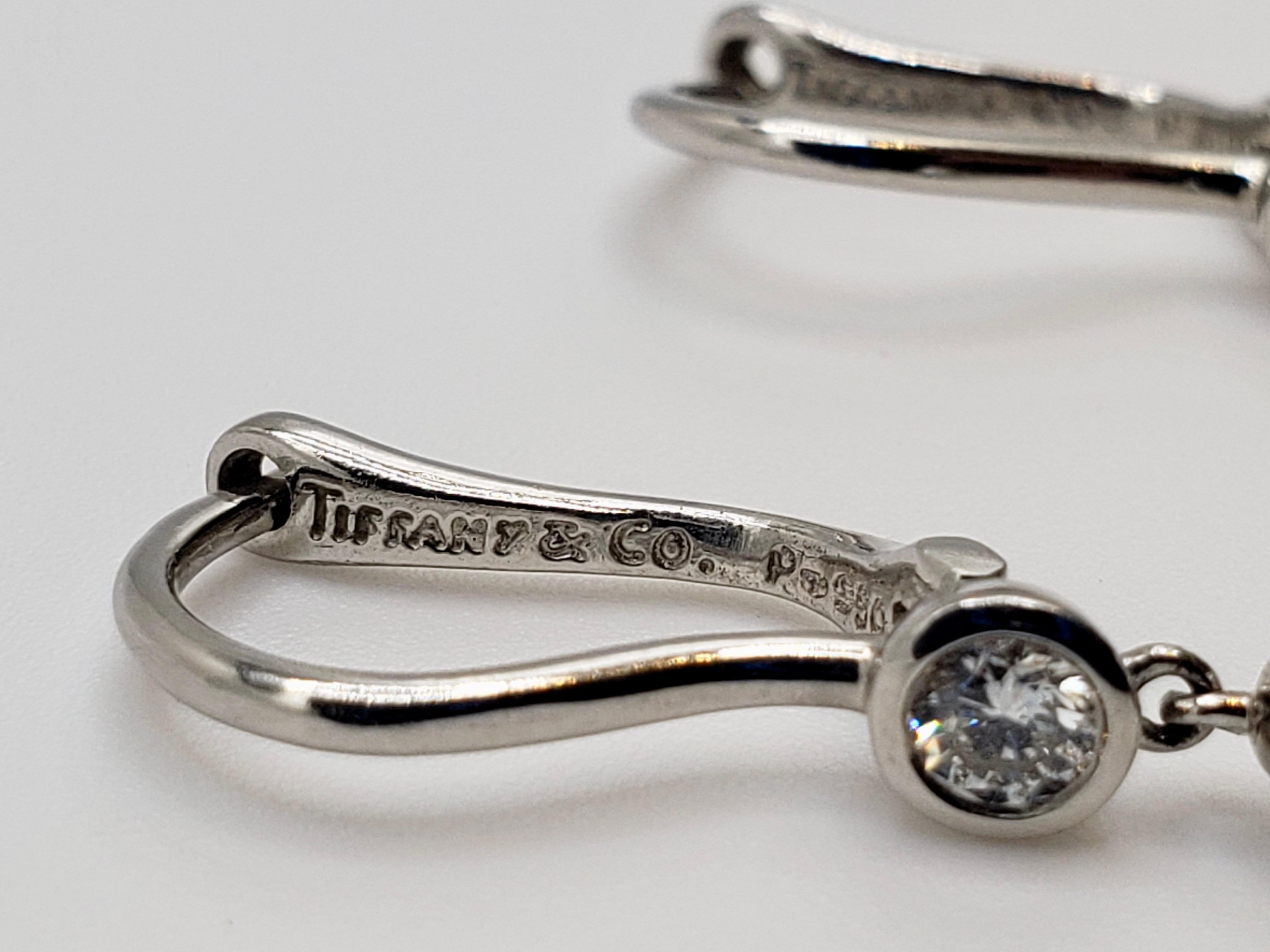 Tiffany Platin-Diamant-Perlen-Ohrringe im Angebot 2