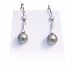 Tiffany Platin-Diamant-Perlen-Ohrringe