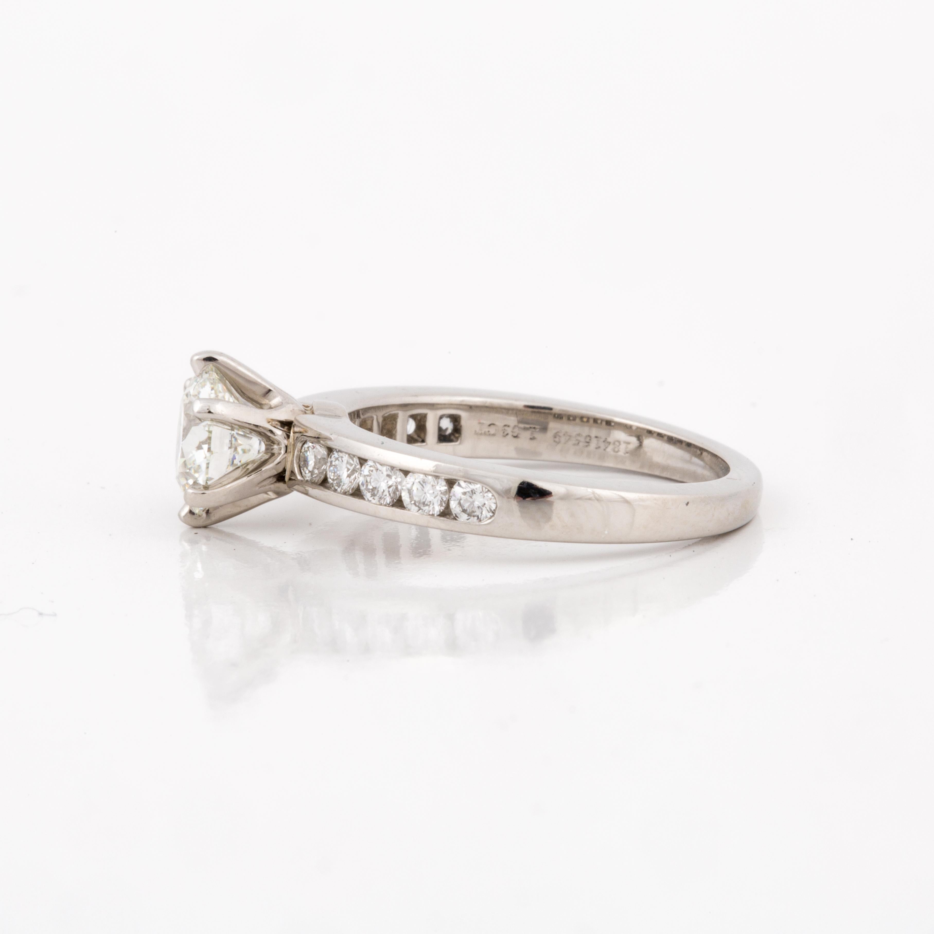 platinum round diamond solitaire engagement ring