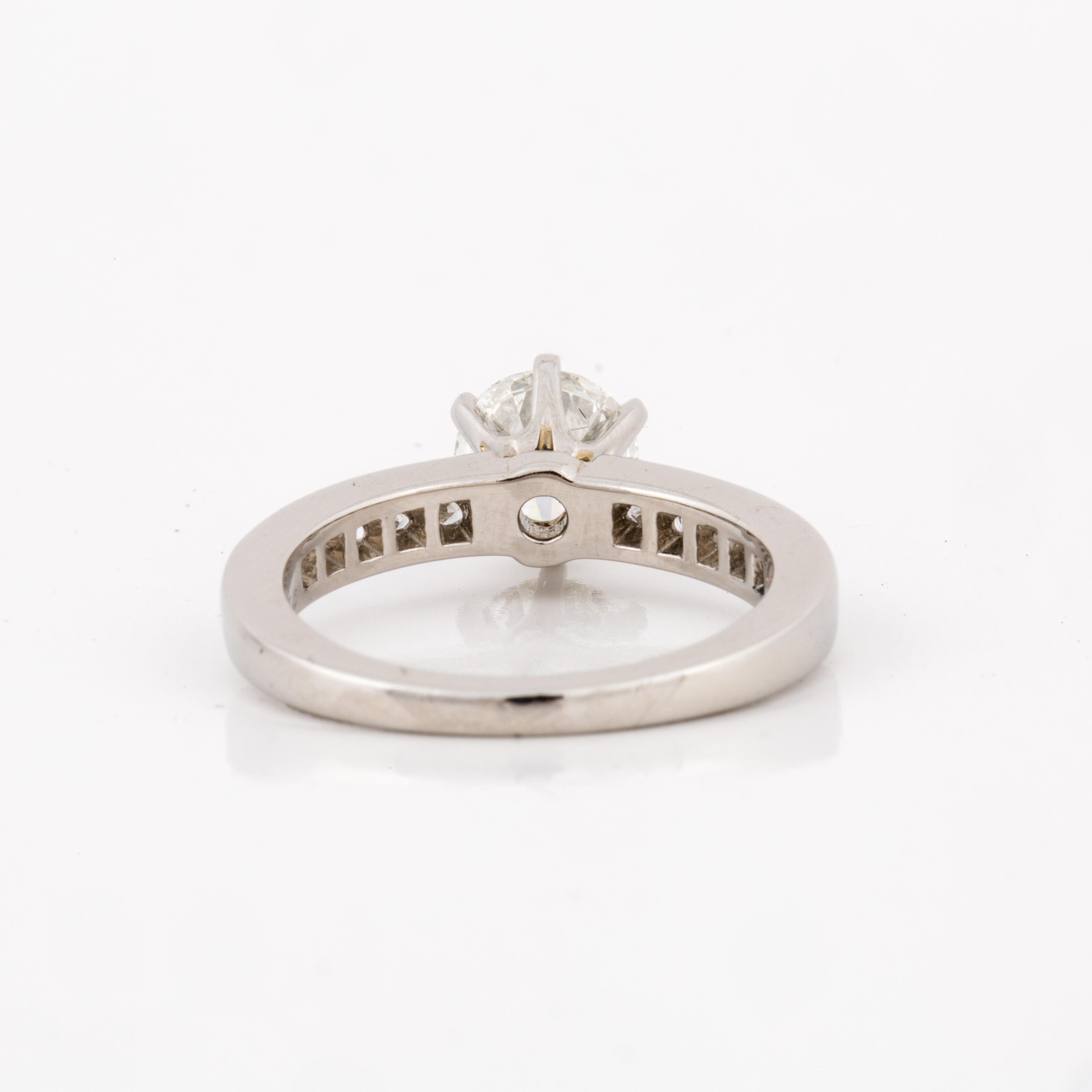 Round Cut Tiffany & Co. Platinum Diamond Solitaire Engagement Ring