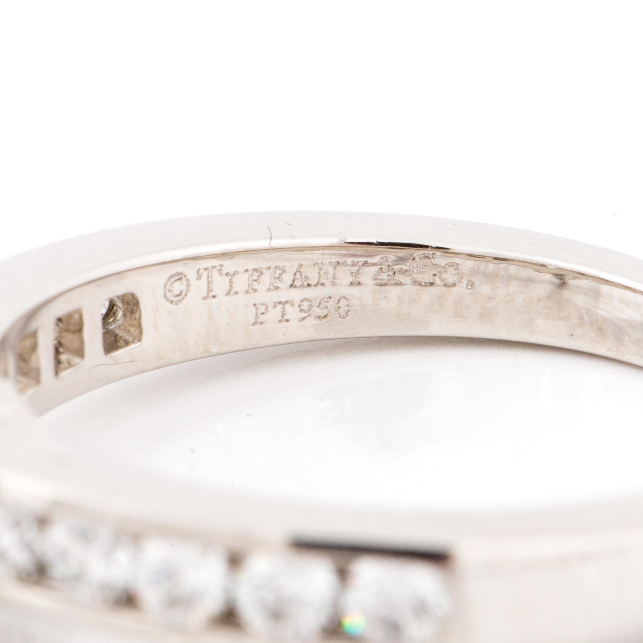 Tiffany & Co. Platinum Diamond Solitaire Engagement Ring In Good Condition In Houston, TX