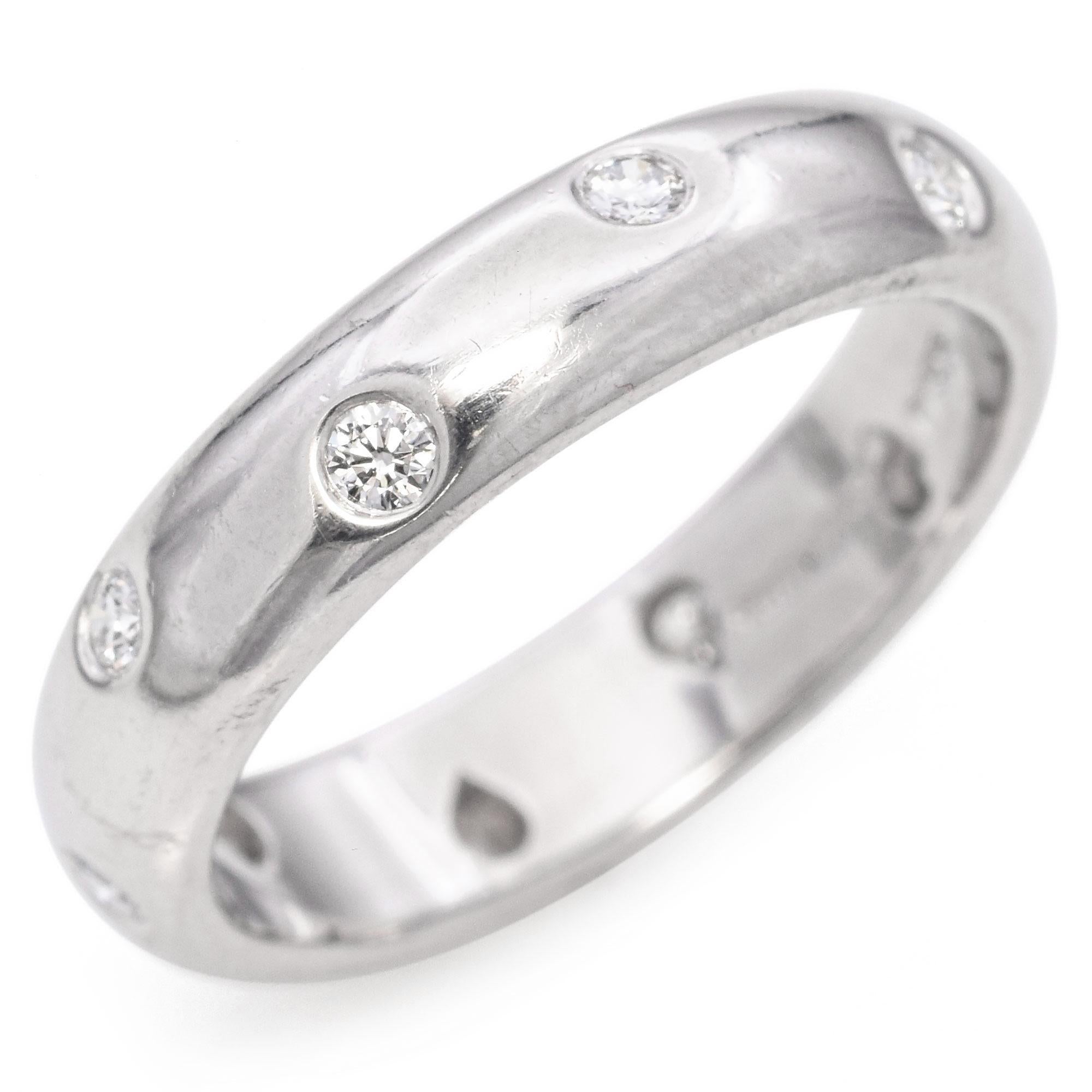 Tiffany Platin Etoile Diamant Eternity-Ehering im Zustand „Gut“ in New York, NY
