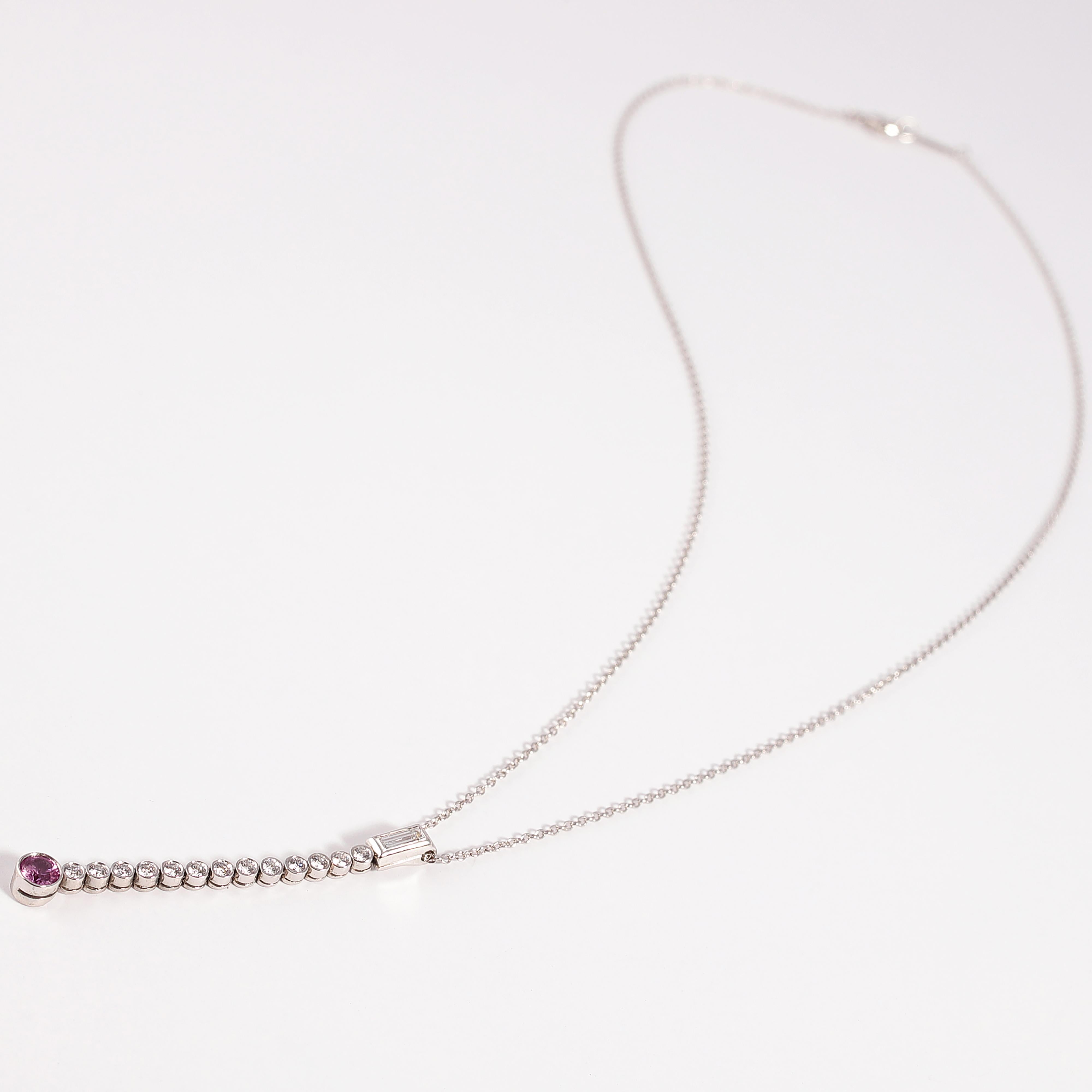 tiffany and co pink diamond necklace