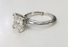 Tiffany & Co. Platinum Princess Cut Diamond Classic Knife Edge Ring, 1.67 Carat
