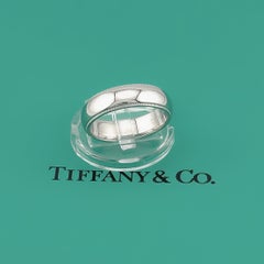 Tiffany Platinum Together Milgrain Band Ring 6 mm