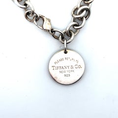 Tiffany Please Return to Tiffany Tag 925 Sterling Silver Chunky Link Bracelet