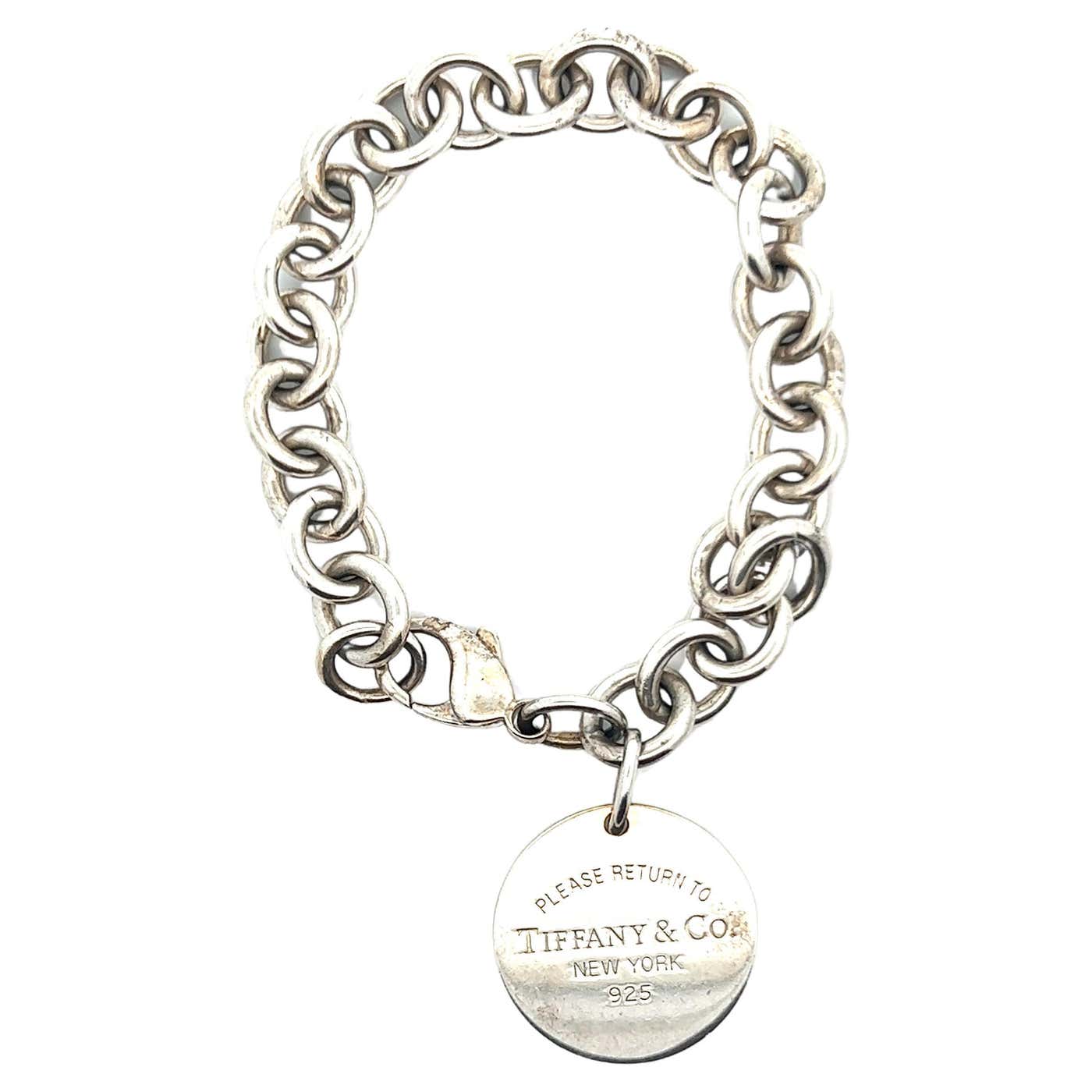 Tiffany Please Return to Tiffany Tag 925 Sterling Silver Chunky Link ...