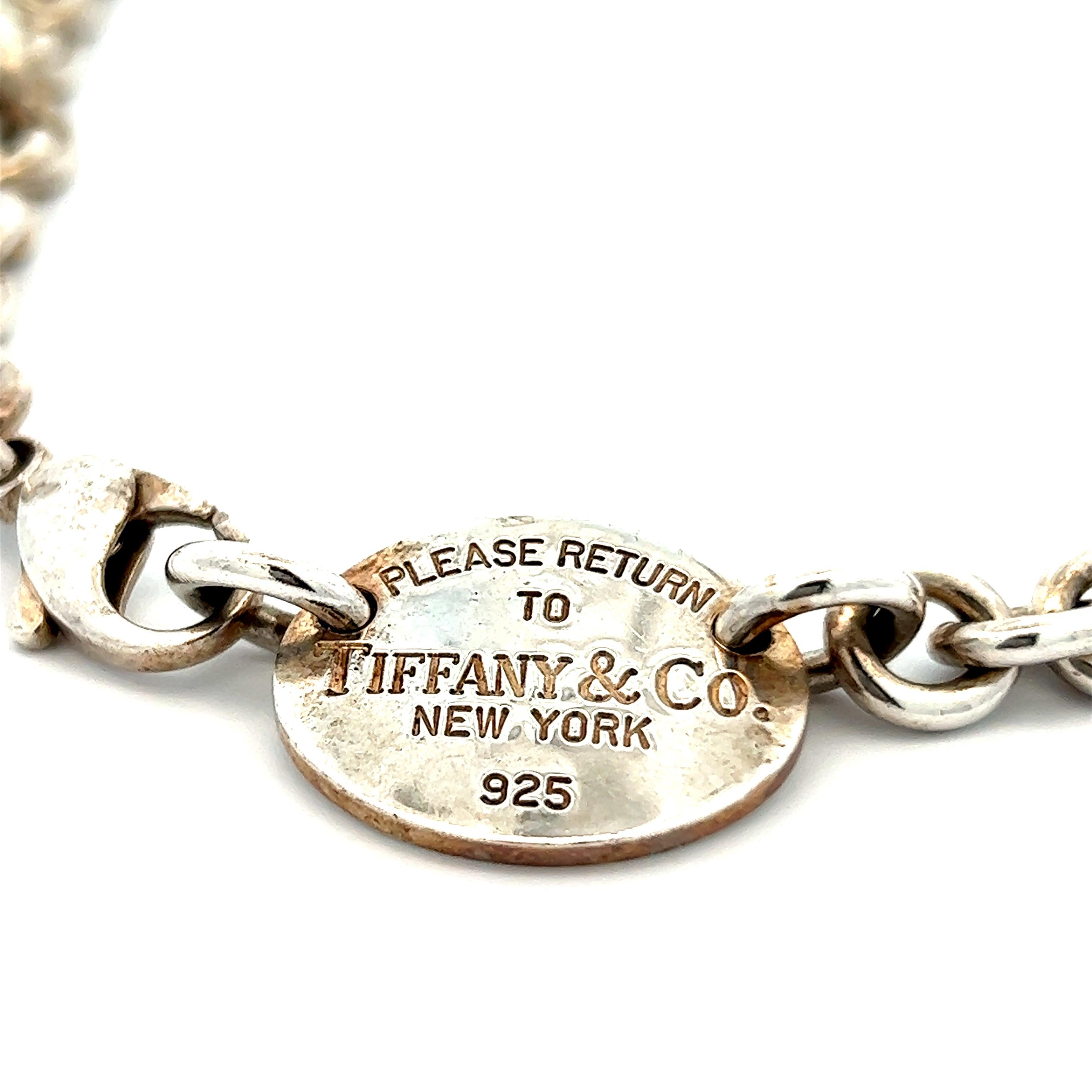 Tiffany Please Return to Tiffany Tag 925 Sterling Silver Chunky Link Necklace  For Sale 2