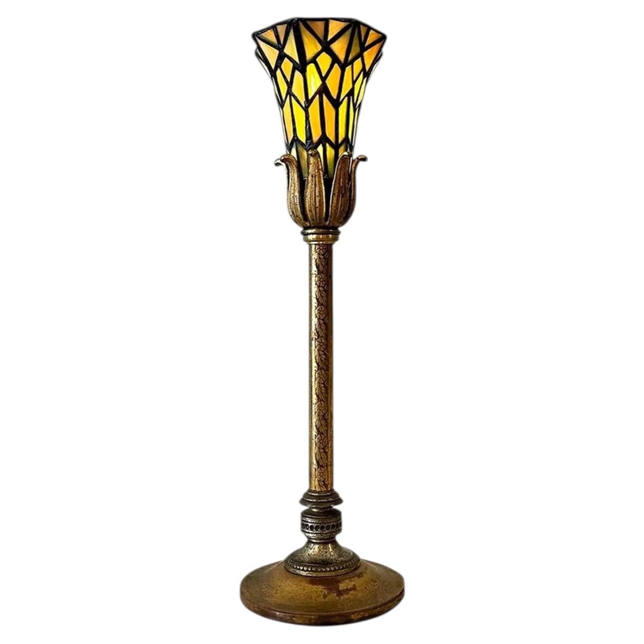 Tiffany Pond Lily Table Lamp by Tiffany Studios, Circa 1920