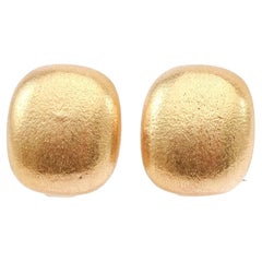 Vintage Tiffany Rectangular Gold Earrings