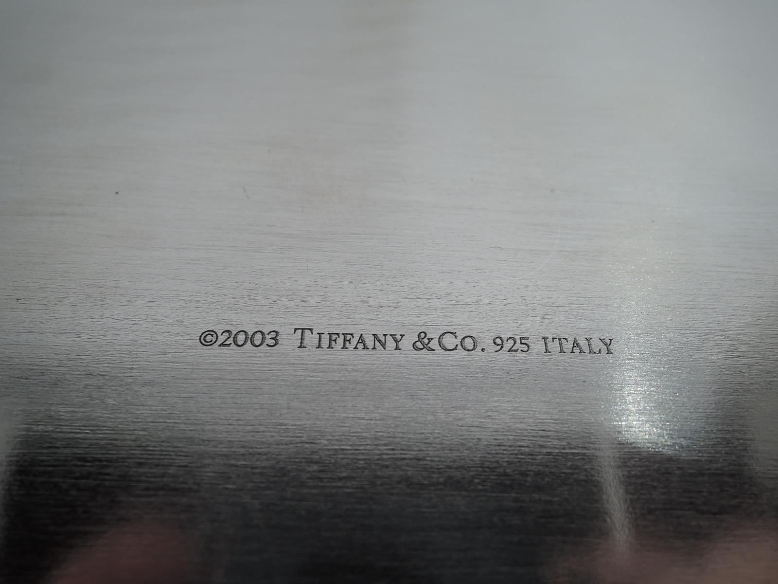 Contemporary Tiffany Retro Art Deco Modern Sterling Silver Deep Rectangular Tray