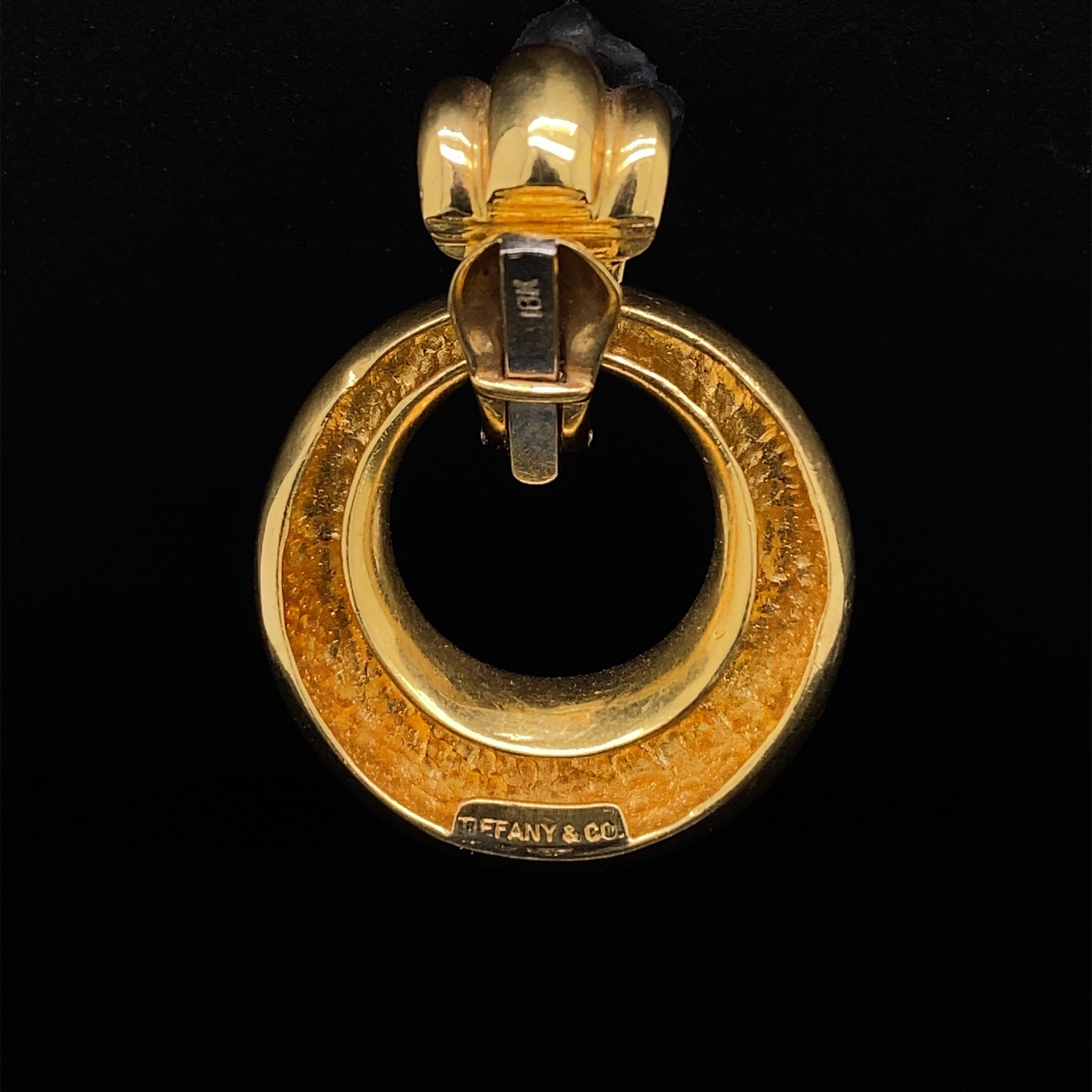 vintage tiffany gold hoop earrings