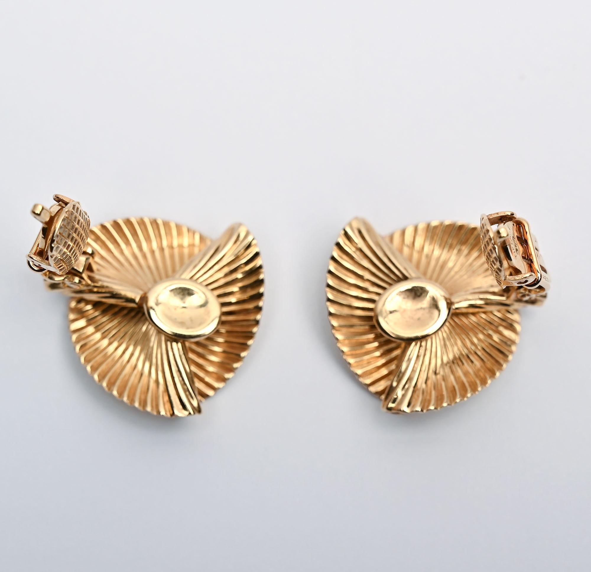 Tiffany Retro Swirl Earrings For Sale 1