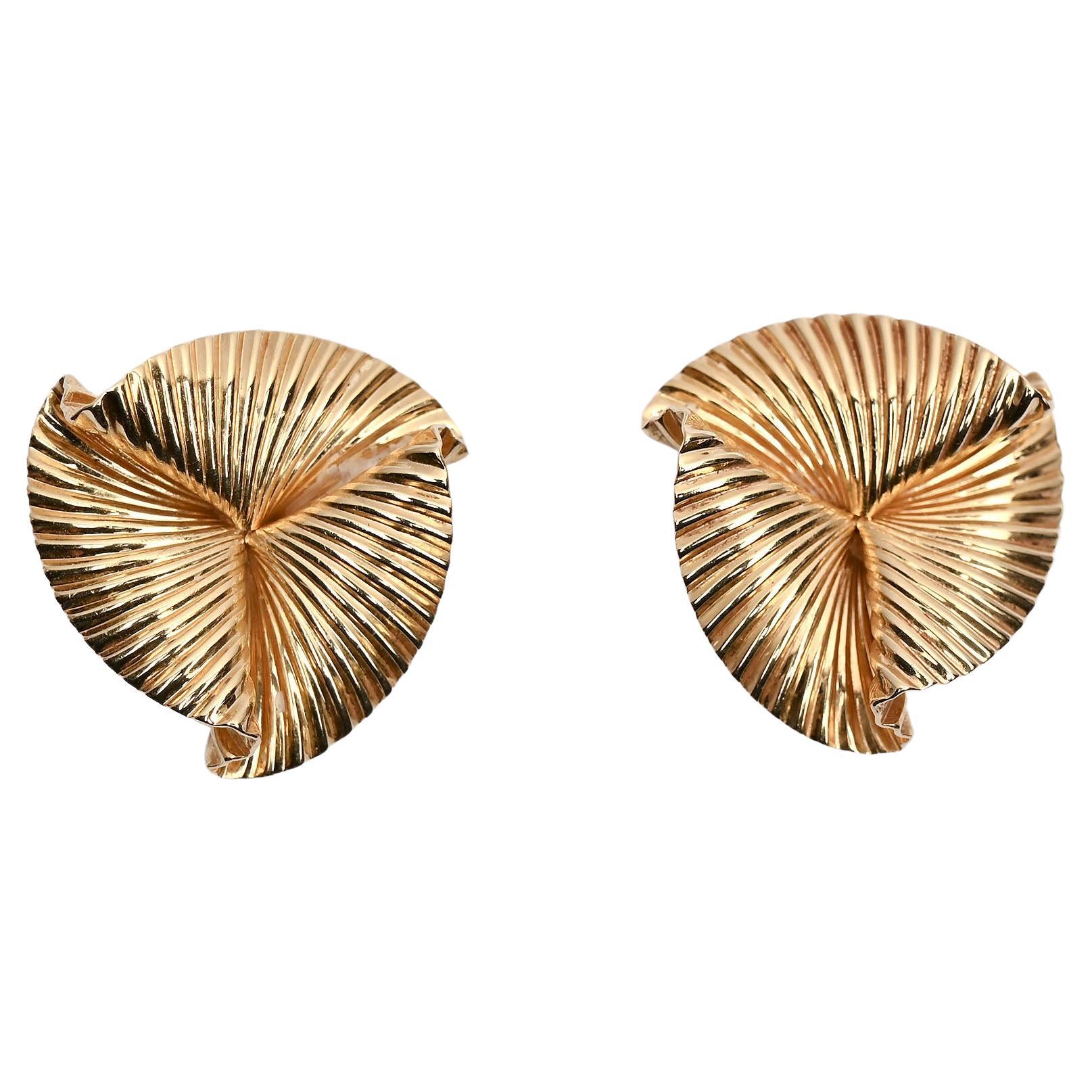 Tiffany Retro Swirl Earrings For Sale