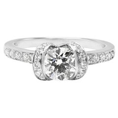 Tiffany Ribbon Certificated Diamond Solitaire Engagement Ring - Platinum