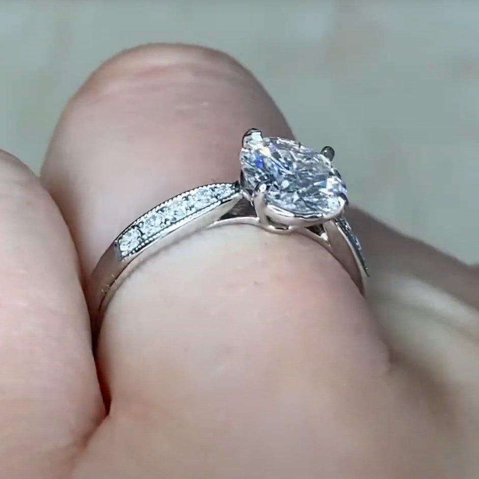 Bague Tiffany & Co. Bague de fiançailles en diamant (GIA Approx. 1,1 carats) en vente 1