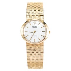 Tiffany Rolex Geneve Yellow Gold Ladies Wristwatch