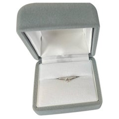 Tiffany Round Brilliant Platinum Diamond Ring - Size 5.5