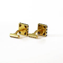 Tiffany & Co. circa 1950 Yellow Gold Sapphire Cufflinks