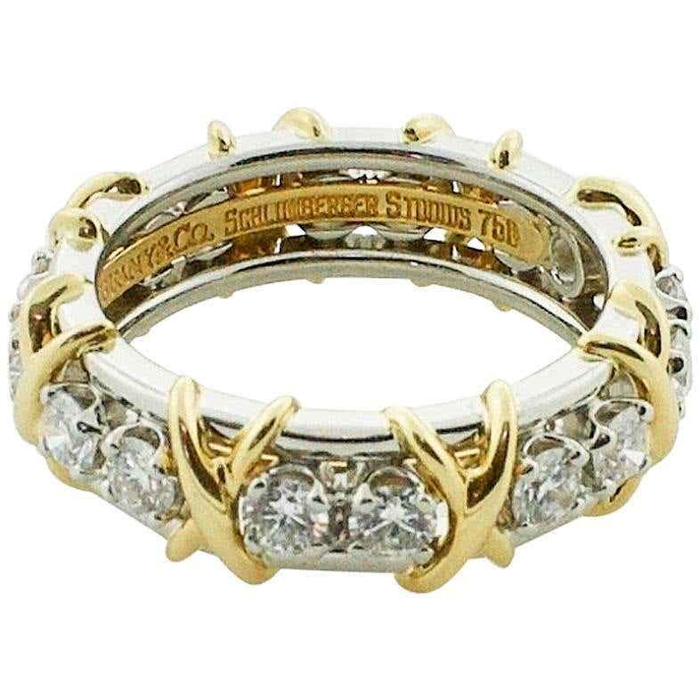 Tiffany Schlumberger 18 Karat and Platinum 16Stone Ring at 1stDibs tiffany sixteen stone ring Tiffany Schlumberger 18 Karat and Platinum 16Stone Ring at 1stDibs tiffany sixteen stone ring