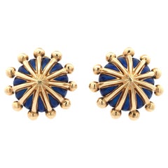 Tiffany Schlumberger, 18K Gold Enamel Umbrella Earclips