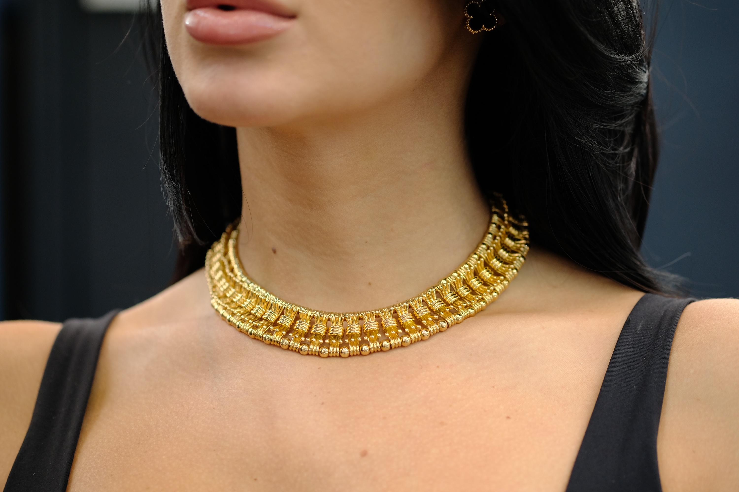 Tiffany, Schlumberger Collier à maillons Bowtie en or jaune 18 carats en vente 5