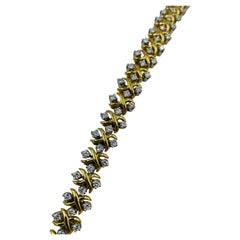 Tiffany & Co. Schlumberger Diamond Yellow Gold Platinum Bracelet