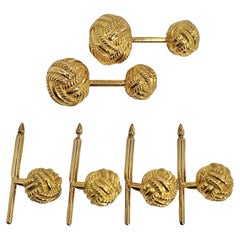 Tiffany & Co. Schlumberger Four Button 18k Yellow Gold Stud Set