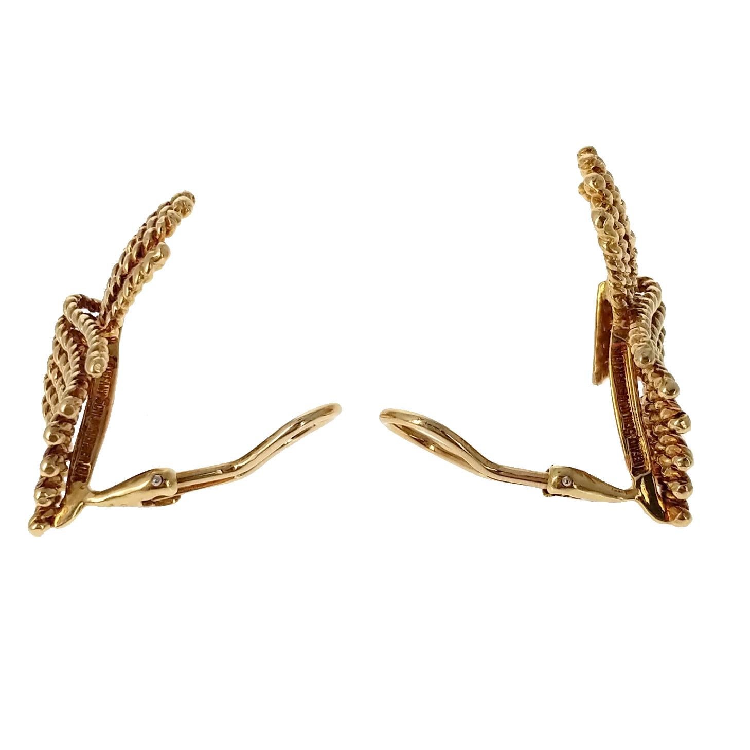 Modern Jean Schlumberger for Tiffany & Co., V Rope Earrings