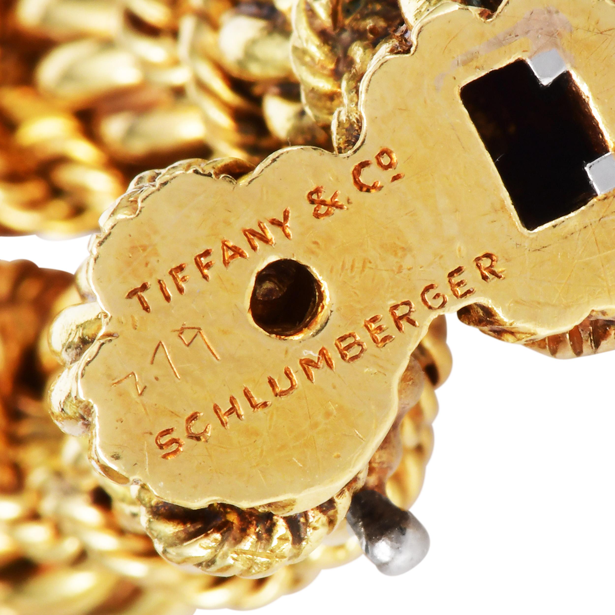 Tiffany Schlumberger Vintage 18K Gold Diamond Rope Bracelet im Angebot 5
