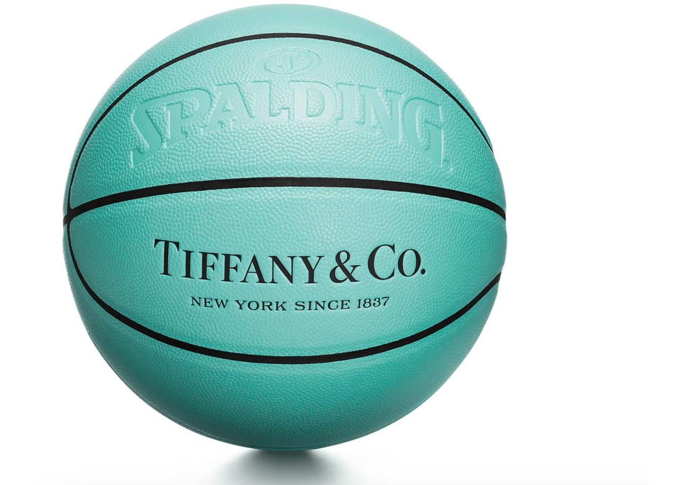 The Tiffany & Co. x Spalding Basketball collaboration was originally released in December 2019 selling out very quickly.

The piece, a regulation size basketball (standard size 7: 29.5 inches), features "Tiffany & Co. New York since 1837" on the