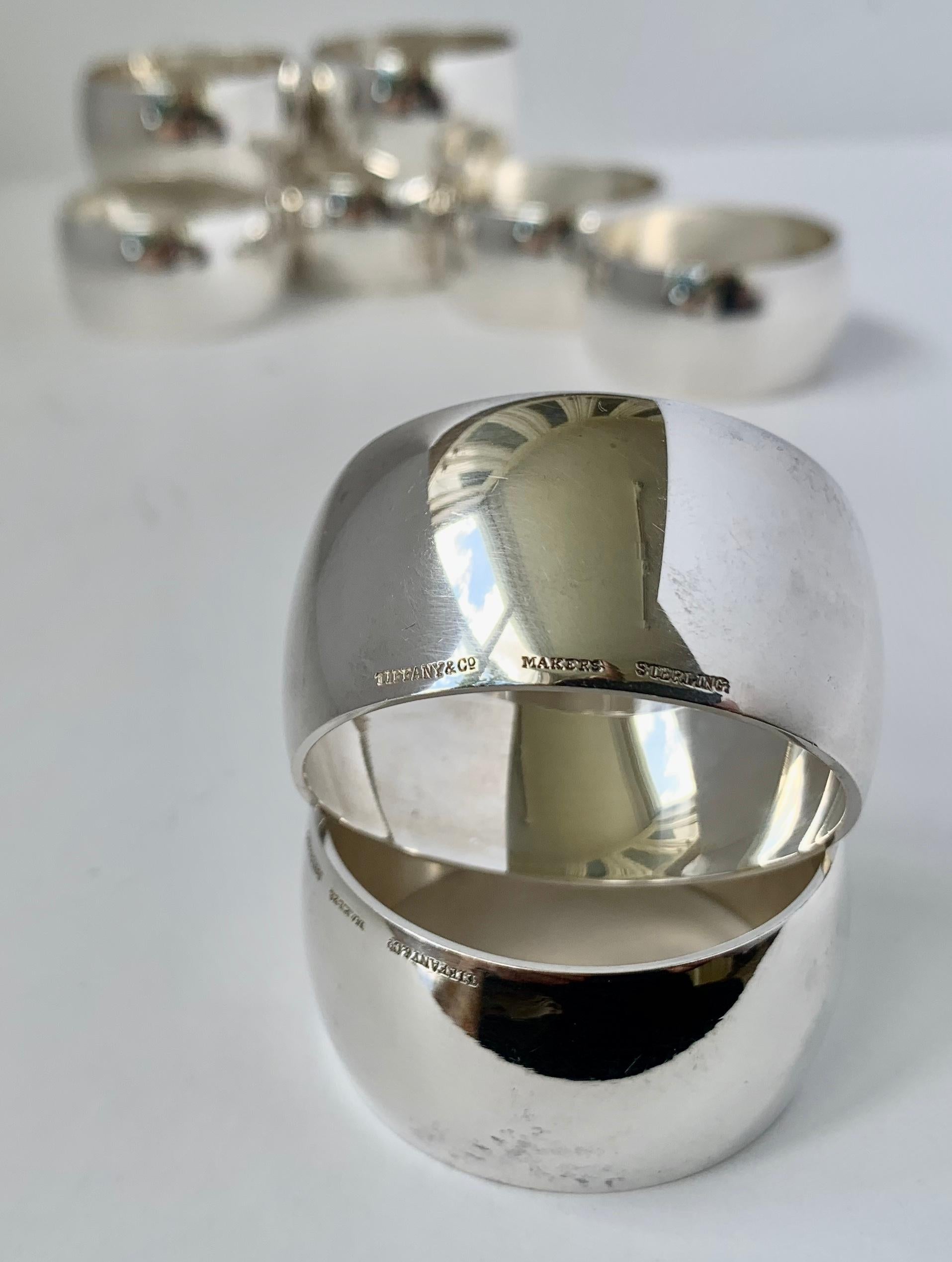 tiffany sterling silver napkin rings