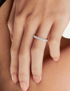 Tiffany Seven Stone Diamond Forever Half Circle Platinum Band Ring