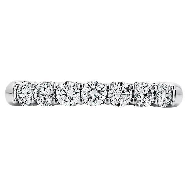 Tiffany Seven Stone Diamond Forever Half Circle Platinum Band Ring