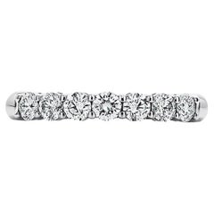 Tiffany Seven Stone Diamond Forever Half Circle Platinum Band Ring