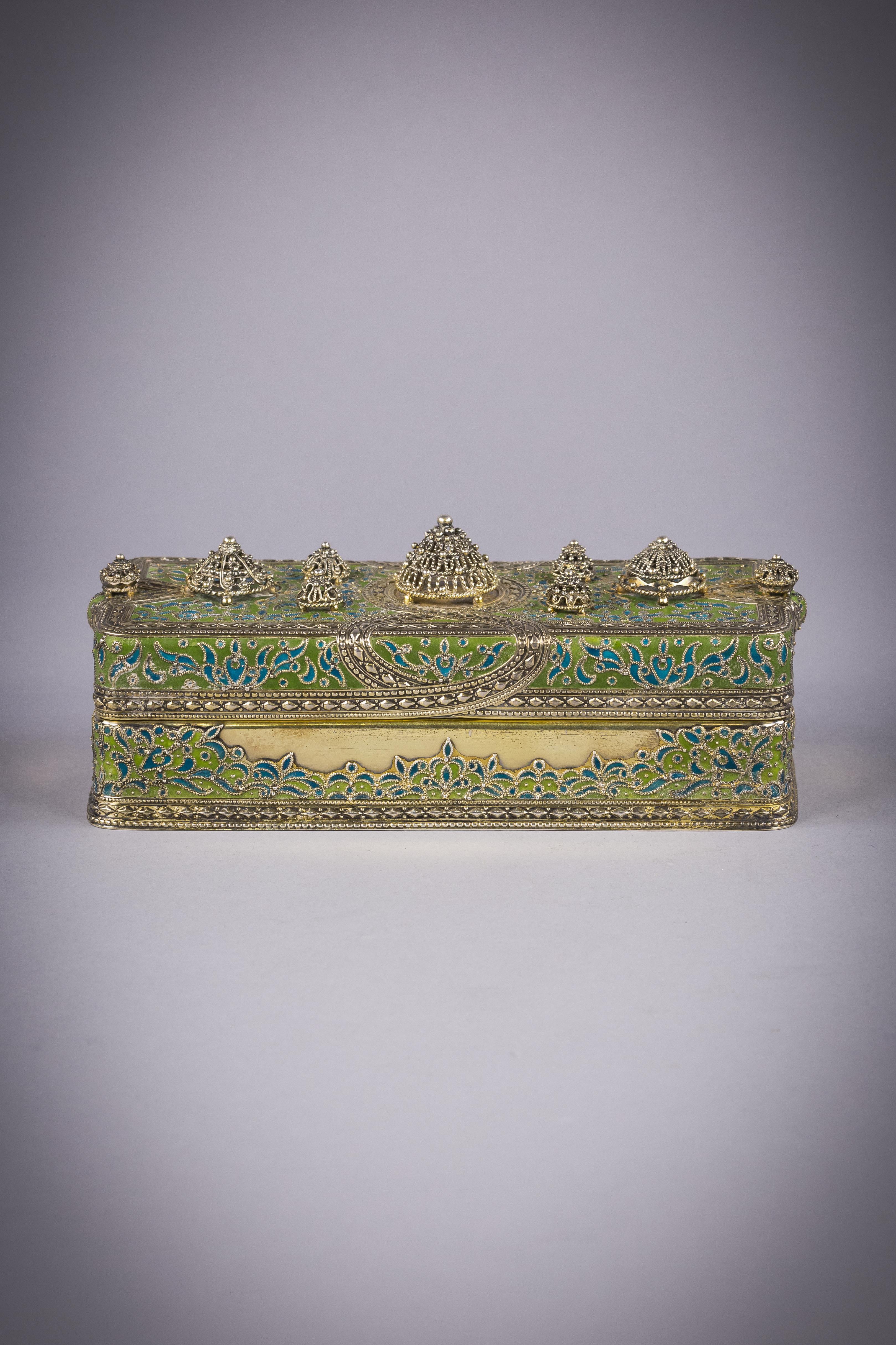 Tiffany Silver and Enamel Box, circa 1900 In Excellent Condition In New York, NY