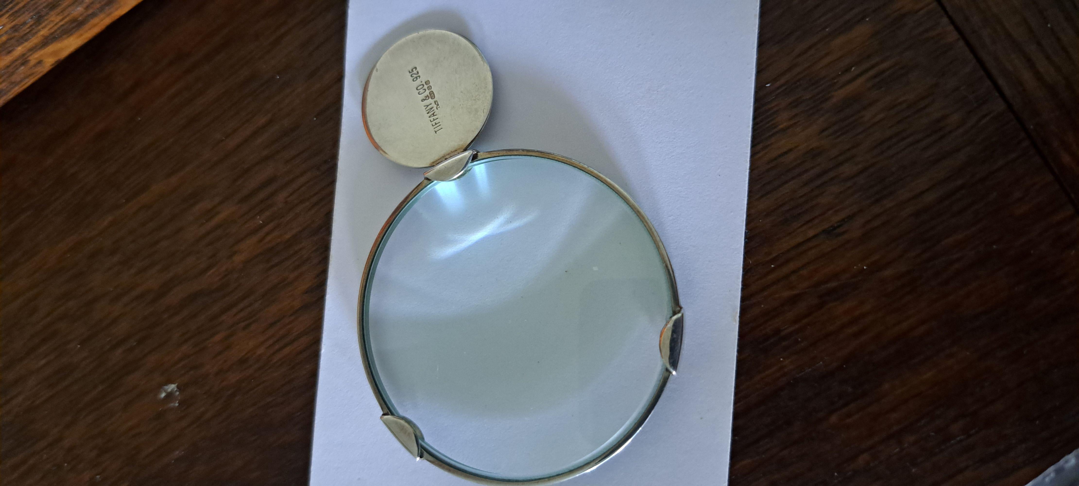 Tiffany silver loupe  magnifying glass In Good Condition For Sale In York, GB