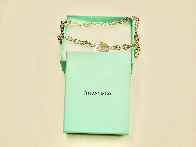 Tiffany Silver Necklace" Please Return To Tiffany" Sterling Silver