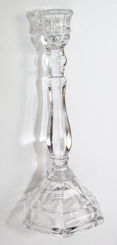 TIFFANY Single Light Crystal Candlestick 9" Tall